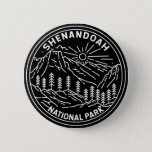 Shenandoah National Park Virginia Monoline Button<br><div class="desc">Shenandoah vector artwork design. The Skyline Drive runs its length,  and a vast network of trails includes a section of the long-distance Appalachian Trail.</div>