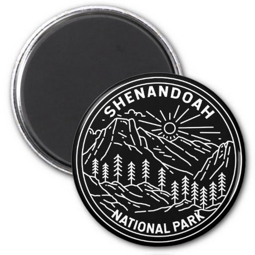 Shenandoah National Park Virginia Monoline Magnet