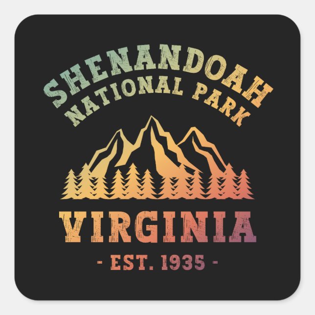Shenandoah National Park Virginia USA Square Sticker (Front)
