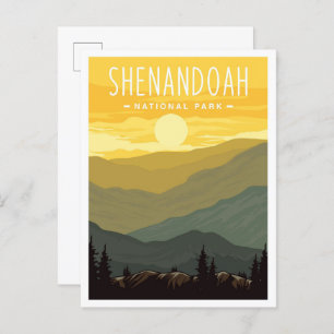 Shenandoah National Park Virginia USA Travel Postcard