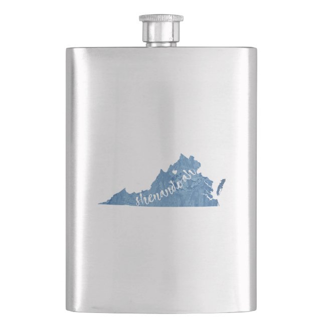 Shenandoah National Park Virginia Wood Grain Flask (Front)