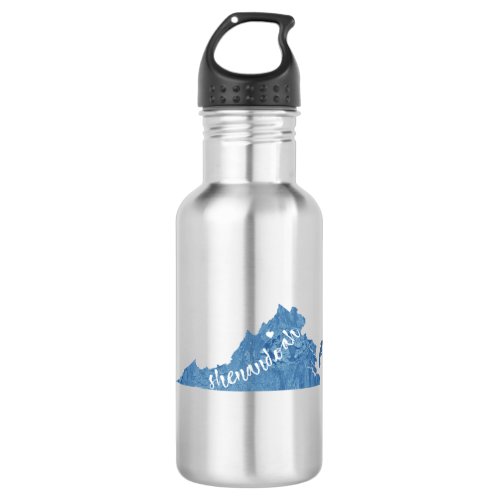 Shenandoah National Park Virginia Wood Grain Stainless Steel Water Bottle