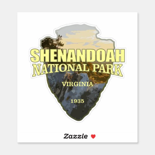 Shenandoah NP arrowhead Sticker