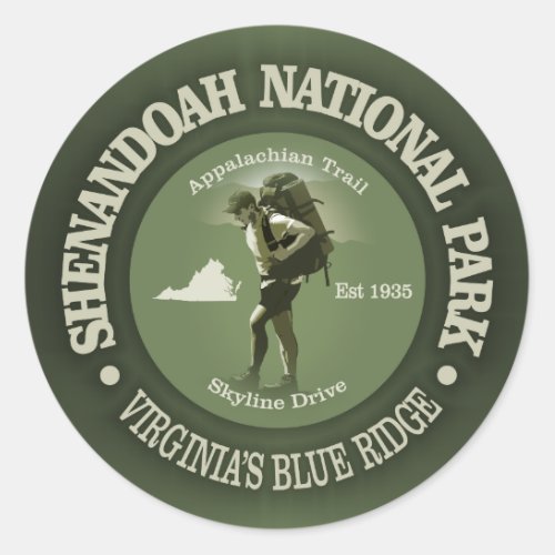 Shenandoah NP Classic Round Sticker