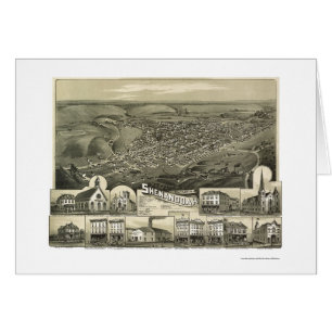 Shenandoah, PA Panoramic Map - 1889 Cards