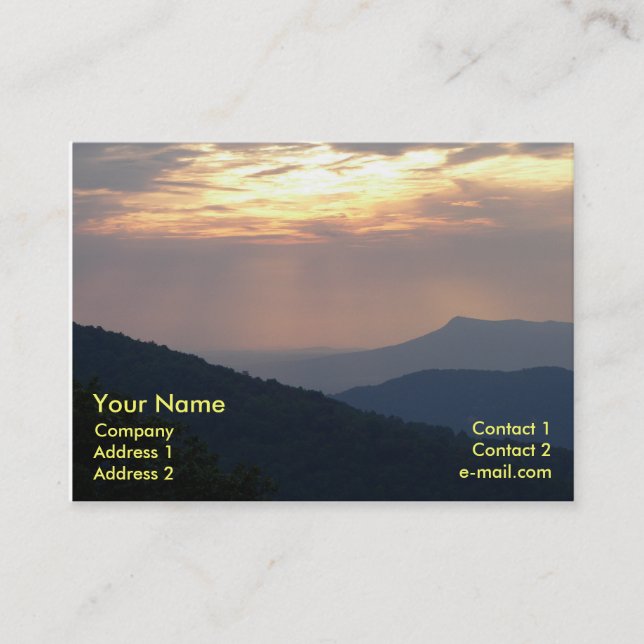 Shenandoah Profile Card (Front)