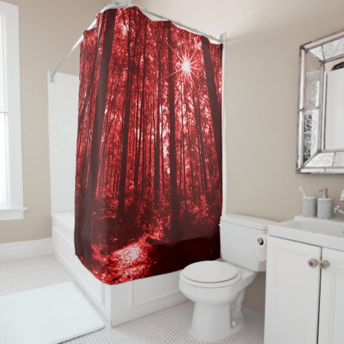 Shenandoah Red Shower Curtain