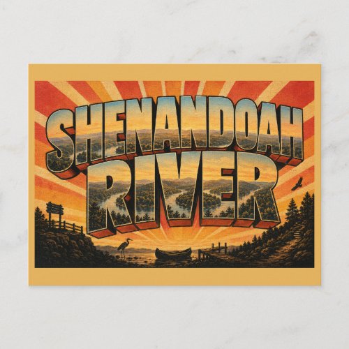 Shenandoah River State Park Overlook River Art Postcard