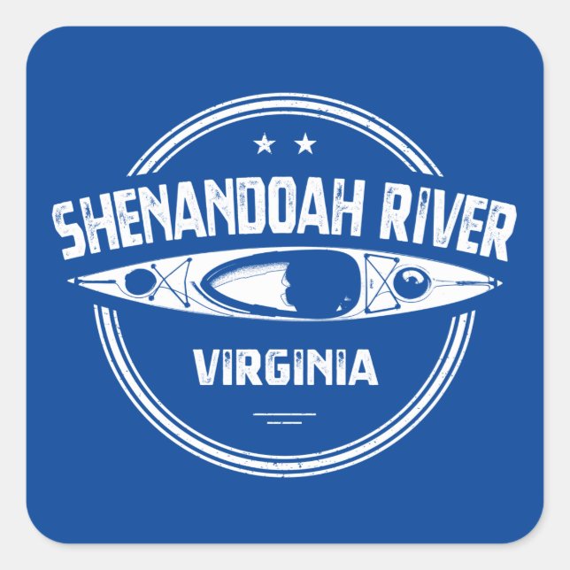 Shenandoah River, Virginia Square Sticker (Front)