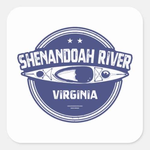 Shenandoah River Virginia Square Sticker