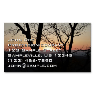 Shenandoah Sunset National Park Landscape Business Card Magnet