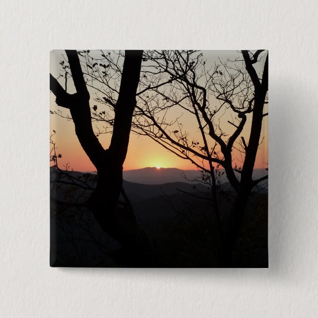 Shenandoah Sunset National Park Landscape Button (Front)