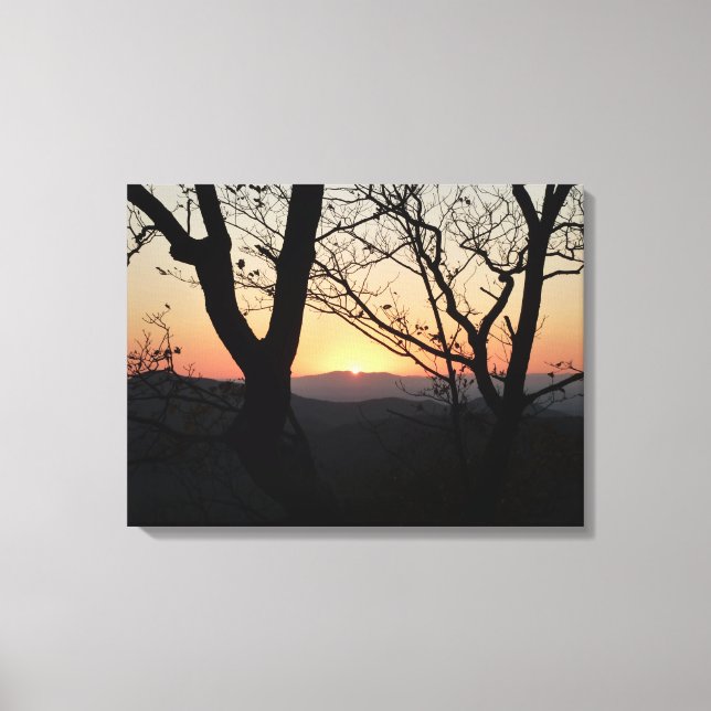 Shenandoah Sunset National Park Landscape Canvas Print (Front)