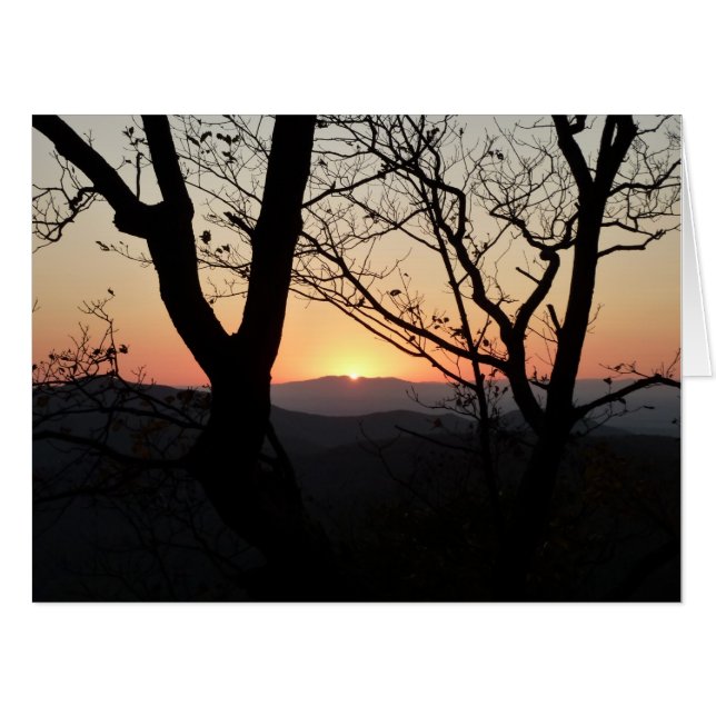 Shenandoah Sunset National Park Landscape Card (Front Horizontal)