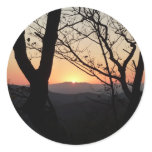 Shenandoah Sunset National Park Landscape Classic Round Sticker