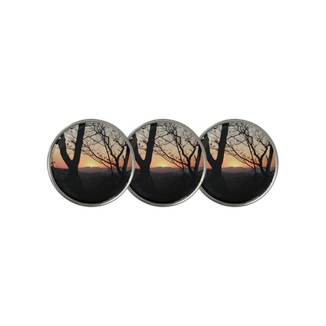 Shenandoah Sunset National Park Landscape Golf Ball Marker (3 Up)