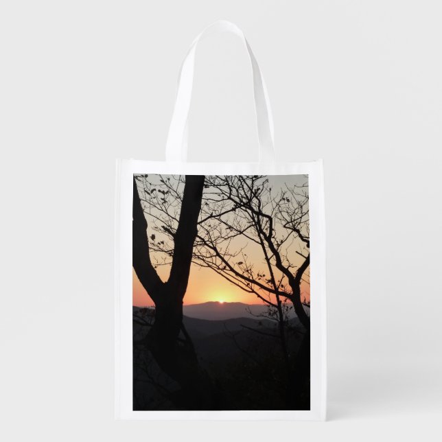 Shenandoah Sunset National Park Landscape Grocery Bag (Front)