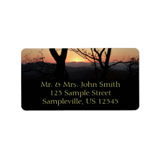 Shenandoah Sunset National Park Landscape Label
