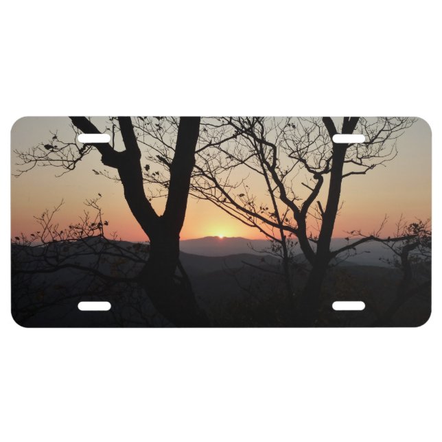 Shenandoah Sunset National Park Landscape License Plate (Front)