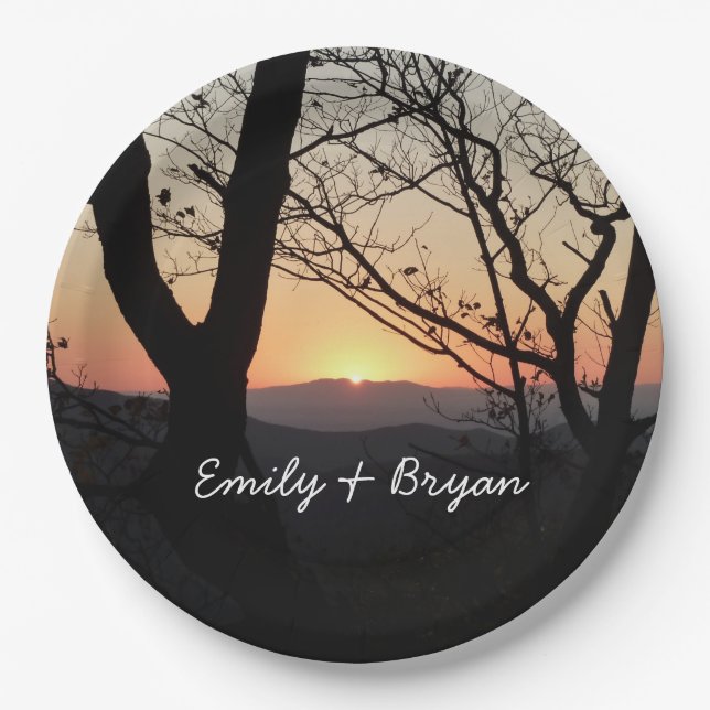 Shenandoah Sunset National Park Landscape Paper Plates (Front)