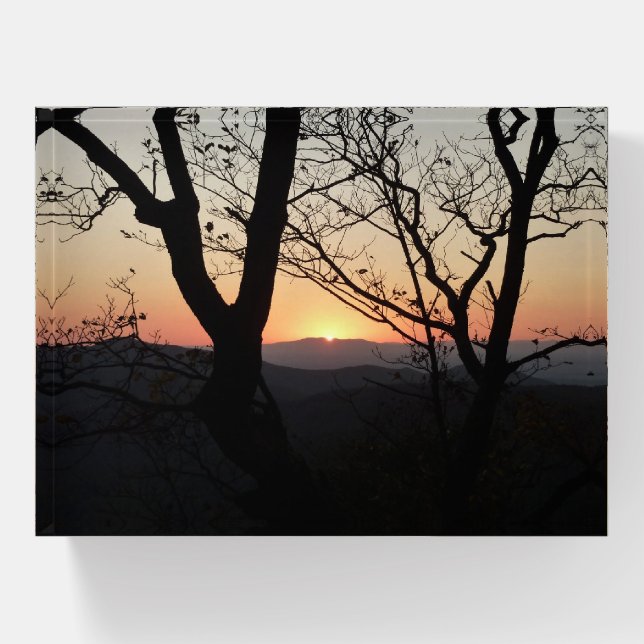 Shenandoah Sunset National Park Landscape Paperweight (Front)