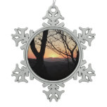 Shenandoah Sunset National Park Landscape Snowflake Pewter Christmas Ornament