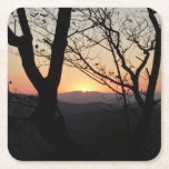 Shenandoah Sunset National Park Landscape Square Paper Coaster