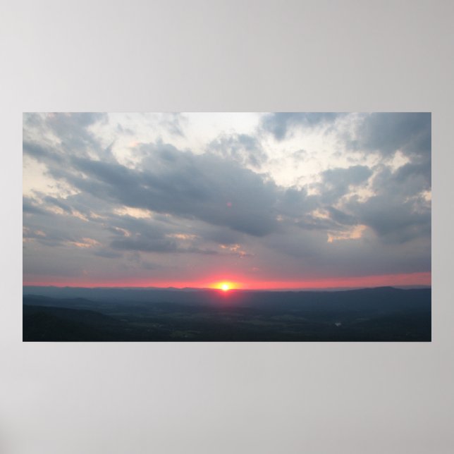 Shenandoah Valley Sunset Poster (Front)
