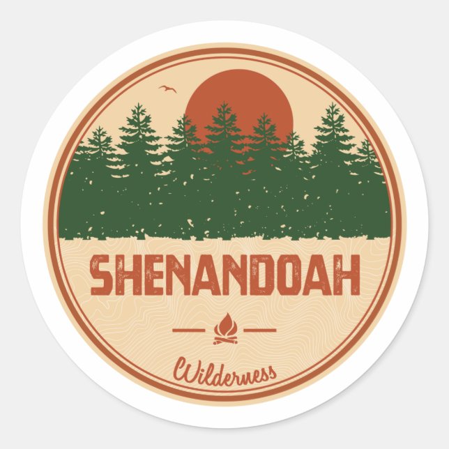 Shenandoah Wilderness Virginia Classic Round Sticker (Front)