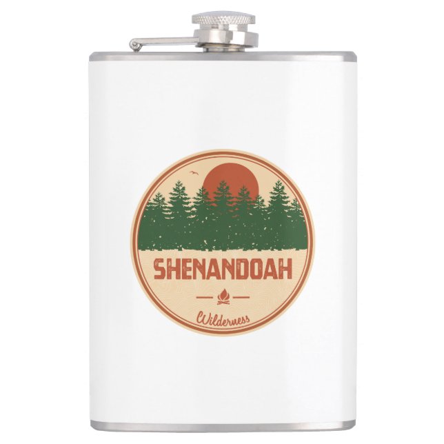 Shenandoah Wilderness Virginia Flask (Front)
