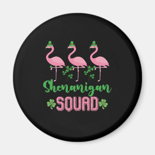 Shenanigan Squad Flamingo Leprechaun St Patrick's  Magnet