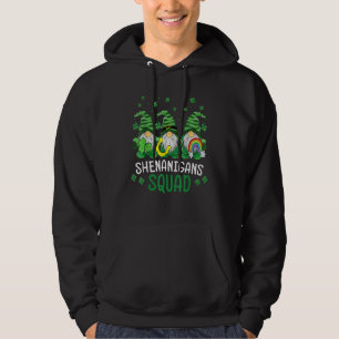 Shenanigan Squad Gnome Shamrock Rainbow Horseshoe  Hoodie