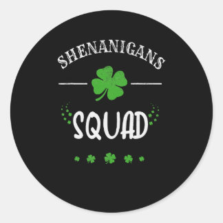 Shenanigan Squad St Patrick Day Gnomes Proud Irish Classic Round Sticker