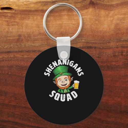 Shenanigan Squad St Patricks Day Group Drinking  Keychain