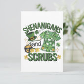 Shenanigans and Scrubs Funny Nursing St Patrick's (Standing Front)
