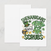 Shenanigans and Scrubs Funny Nursing St Patrick's (Front/Back)
