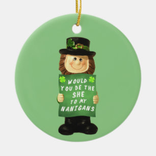 Shenanigans Ceramic Ornament