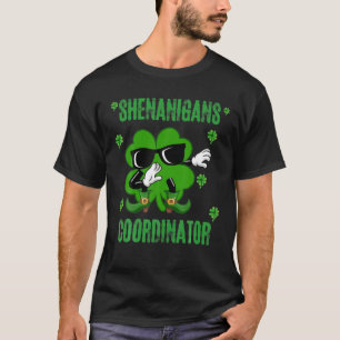 Shenanigans Coordinator Dabbing Shamrock Boys Girl T-Shirt