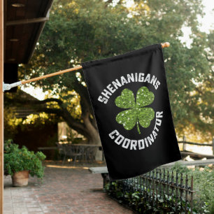 Shenanigans Coordinator Funny St Patrick's Day House Flag
