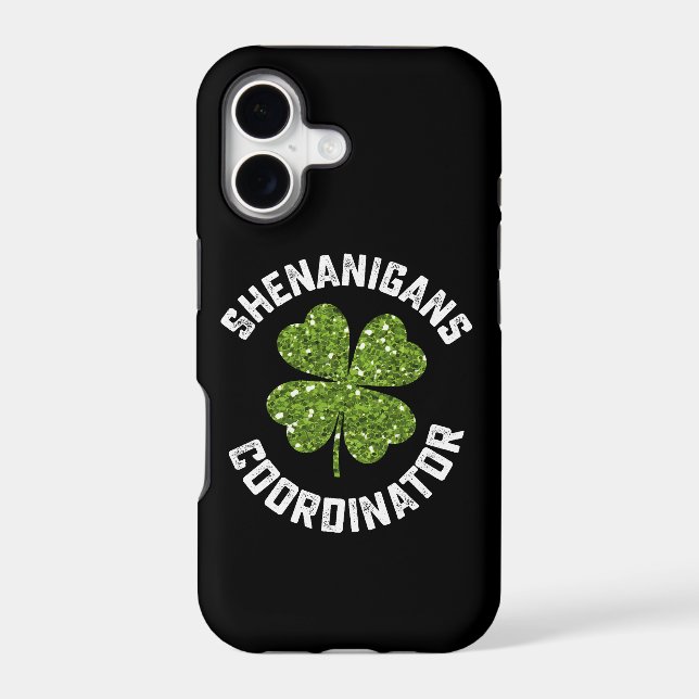 Shenanigans Coordinator Funny St Patrick's Day Iphone Case (Back)