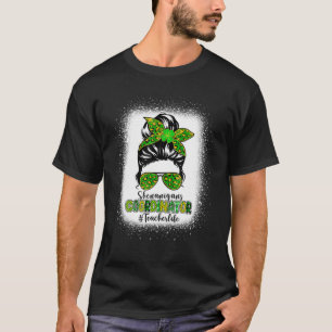 Shenanigans Coordinator Messy Bun Teacher St Patri T-Shirt