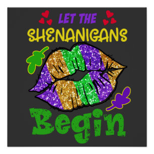 Shenanigans Coordinator Shirt Women's Shamrocks Poster