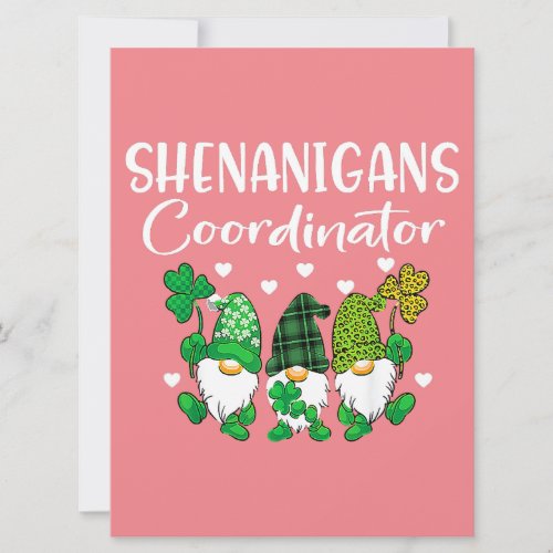 Shenanigans Coordinator St Patricks Day Gnomes Gre