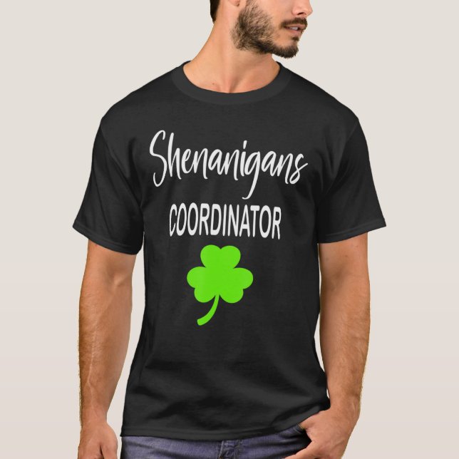Shenanigans Coordinator St Patrick's Day Long T-Shirt (Front)