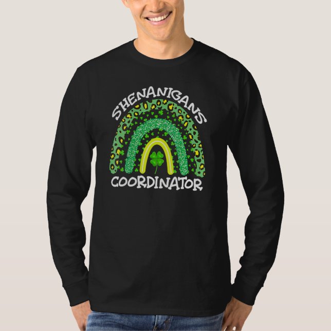 Shenanigans Coordinator St Patrick's Day V Neck T-Shirt (Front)