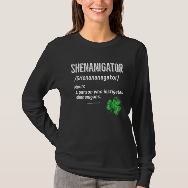 Shenanigans Definition Tie Dye St. Patrick's Day G T-Shirt (Front)