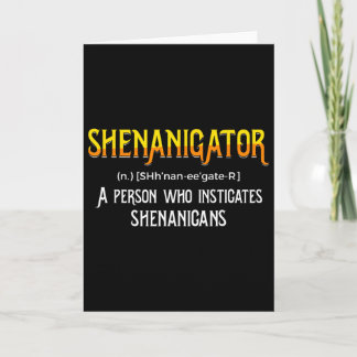Shenanigans Funny Trouble Maker Saint Patricks Card