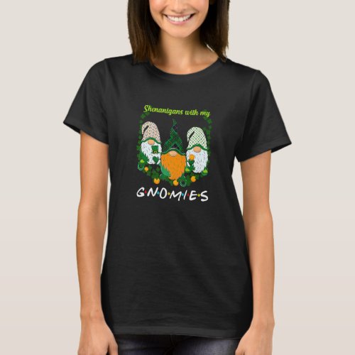 Shenanigans Gnomies St Patricks Day Gnome Shamroc T_Shirt