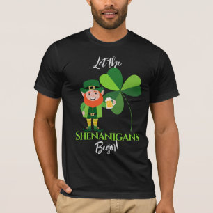 Shenanigans Leprechaun Shamrock St Patrick’s Day T-Shirt