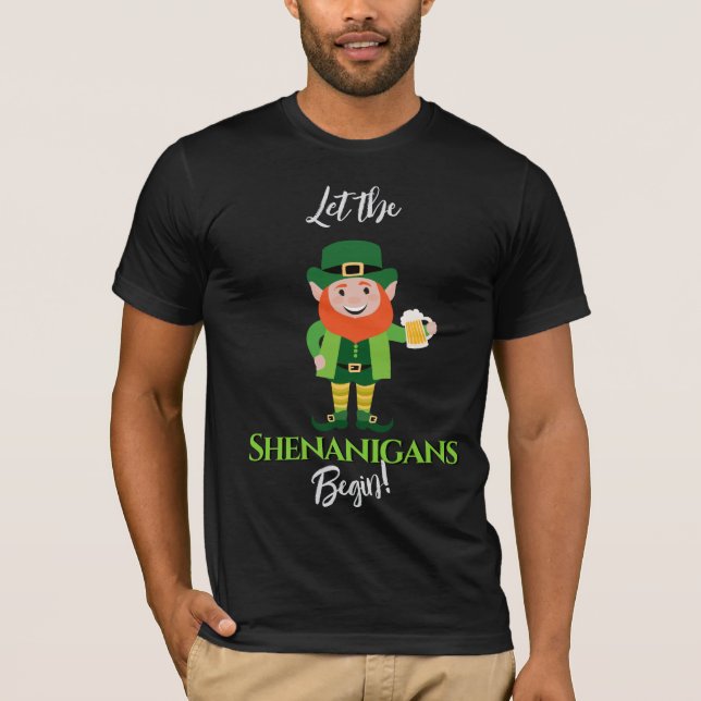 Shenanigans Leprechaun St Patrick’s Day T-Shirt (Front)